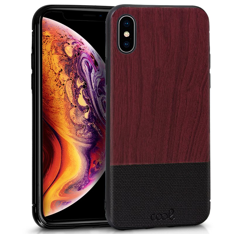 Carcasa IPhone XS Max Dibujos Madera Caoba