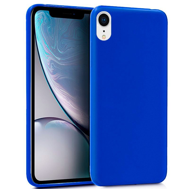 Funda Silicona Iphone Xr Azul