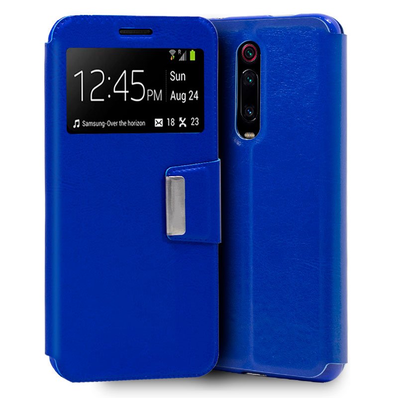 Funda Flip Cover Xiaomi Mi 9T Mi 9T Pro Liso Azul