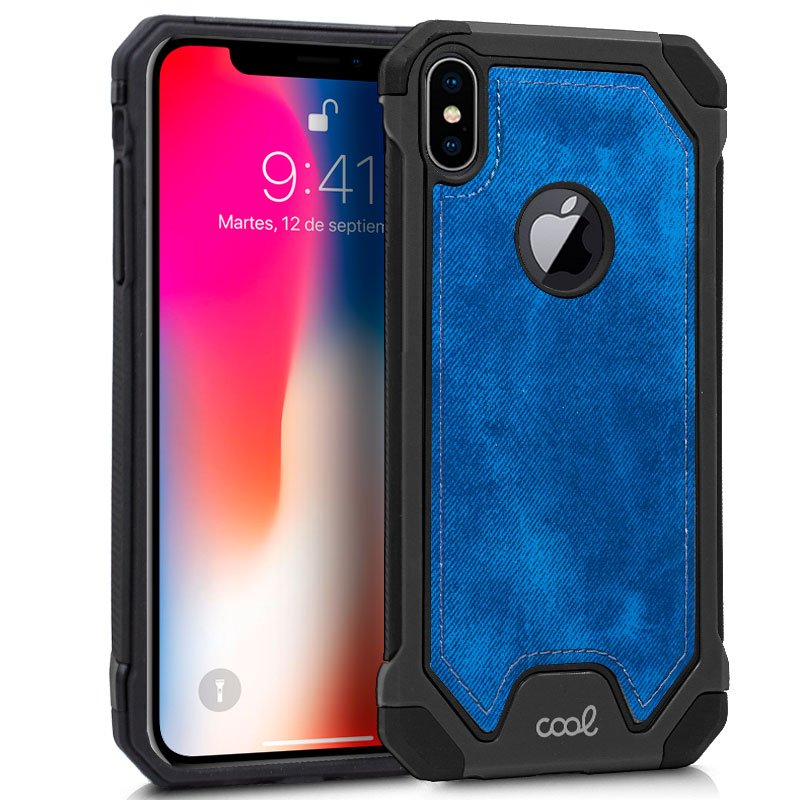 Carcasa Iphone Xs Max Hard Tela Azul 6136