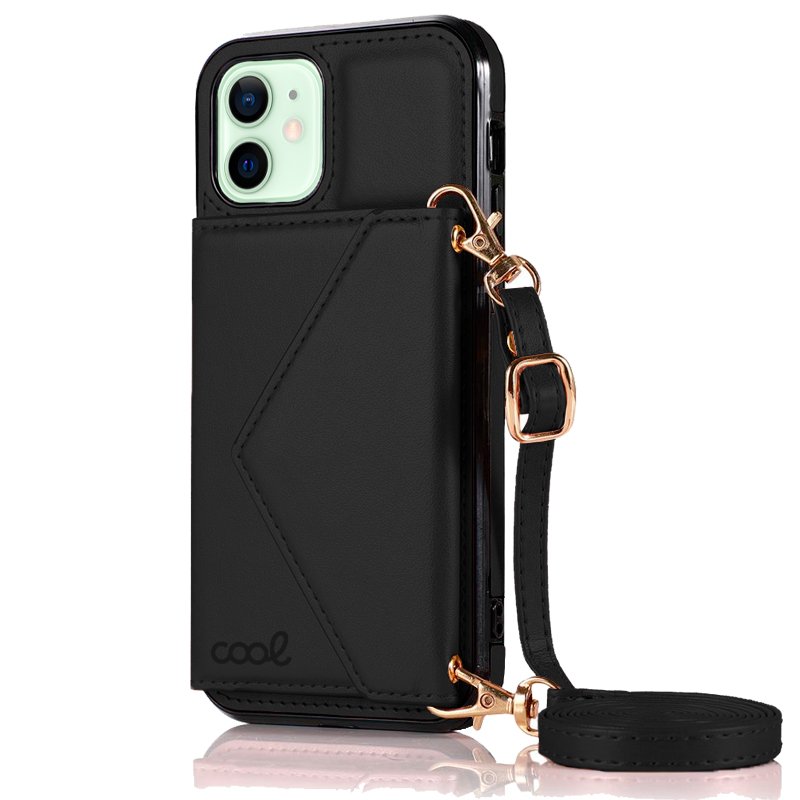 Carcasa Cool Para Iphone 12 12 Pro Colgante Wallet Negro 3134