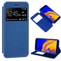 Funda Flip Cover Samsung J415 Galaxy J4 Plus Liso Azul