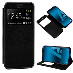 Funda Flip Cover Samsung A405 Galaxy A40 Liso Negro