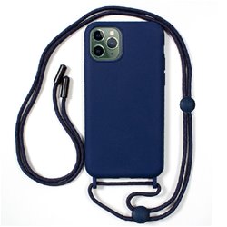 Carcasa iPhone 11 Pro Max Cordón Liso Azul