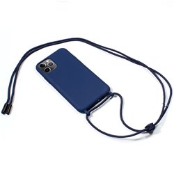 Carcasa iPhone 11 Pro Max Cordón Liso Azul