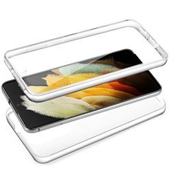 Funda COOL Silicona 3D para Samsung G998 Galaxy S21 Ultra (Transparente Frontal + Trasera)